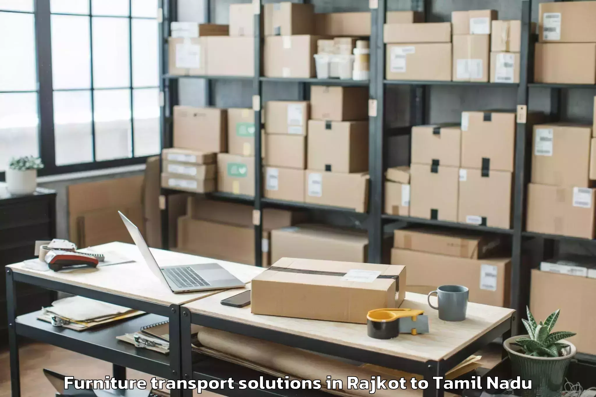 Affordable Rajkot to Kanchipuram Furniture Transport Solutions